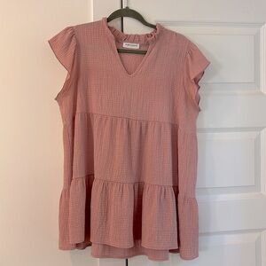 Light Pink Tiered Tunic Top